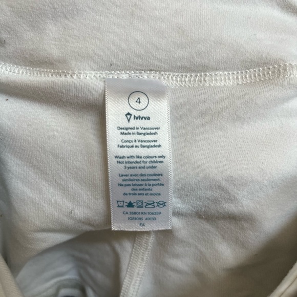 Ivivva set the pace skirt in white - size 4 - Picture 5 of 5